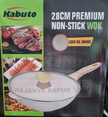 wajan anti lengket kabuto - wajan coating granite - wajan induksi keramik kabuto wok 30