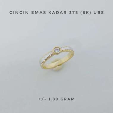 Cincin Emas UBS Kadar 375 Berat 1.89 gram