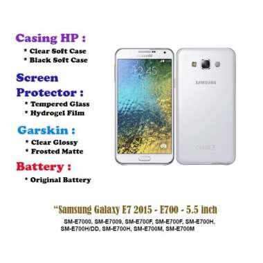 Samsung Galaxy E7 2015 - E700 - 5.5 inch - Case - Screen Protector - Battery - Dll hydrogel