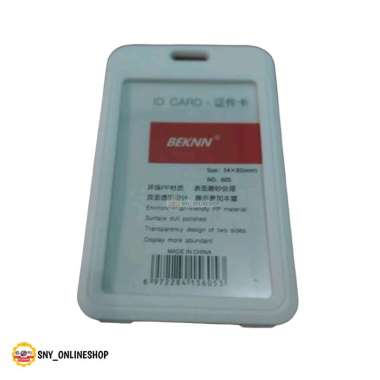 10pcs Frame Name Tag / ID Card Holder / Tempat Id Card 2 Sisi Putih XD-912