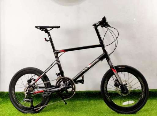 JAVA MINIVELO CL ALLOY 20 406 INCH 18 SPEED SEPEDA MINI VELO FULLBIKE BLACK