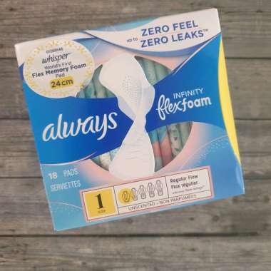 Whisper Flexfoam Always Infinity Pembalut Singapore