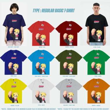 KRMK Kaos T Shirt Anime BORUTO NEXT GEN NARUTO Kaos Anime V1 WARNA LAIN S