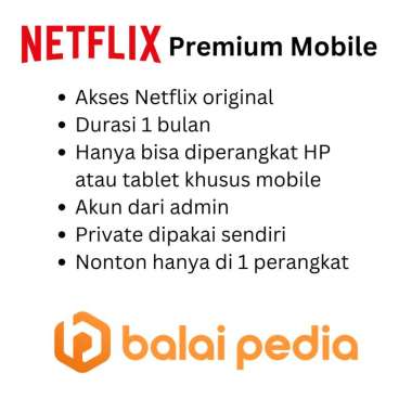 Netflix Private 1 Bulan 1 Bulan Mobile