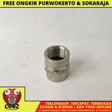 1/2 INCH / Y6 908 SOK DRAT DALAM SOK SOCKET SAMBUNGAN PIPA CHROME