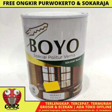 BOYO CAT KAYU PLITUR POLITUR VERNIS TRANSPARAN 1 KG PER KALENG