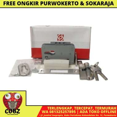 SLG Slot Body Kunci Pintu Geser Lidah Mekar Sliding Door Set