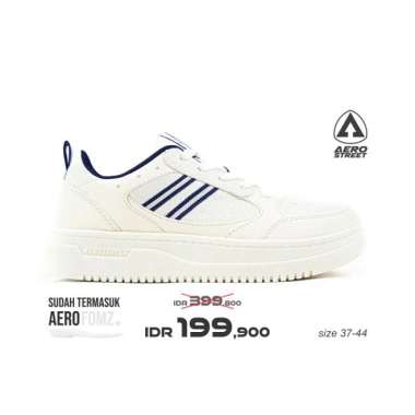Aerostreet 37-44 Oxford Natural Natural Navy - Sepatu Sneakers 38