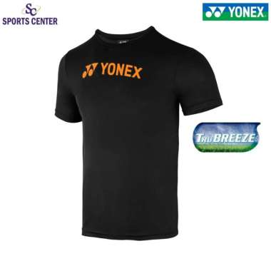 New Kaos / Jersey Yonex Easy Tee Tru Breeze 2527 Jet Black Neon Orange M
