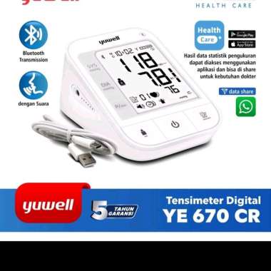Tensimeter Digital Suara Yuwell 670 CR With Bluetooth AO