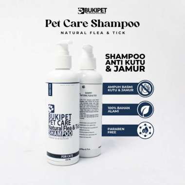 Shampo Kucing Anti Jamur Shampoo Anti Rontok – BUKIPET Natural Flea & Tick 250 ml