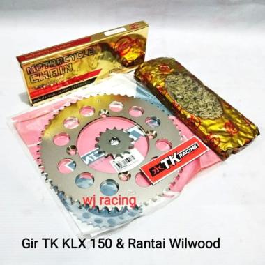Gear Set TK Racing KLX 150 & Rantai Wilwood 428H 140L Chrome