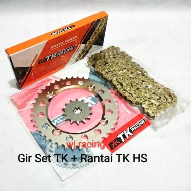 Gear Set TK Racing KLX 150 size 40 - 45 & Rantai TK HS Chrome
