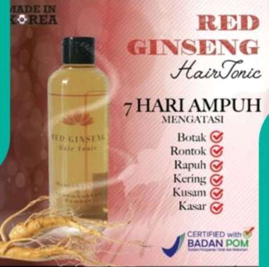 Red Ginseng Korea Hair Tonic Original PENUMBUH RAMBUT BOTAK DAN PENYUBUR RAMBUT - 275ML AMPUH VIRAL 