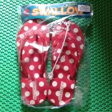 Sandal Jepit Swallow Nice Polkadot Merah Muda
