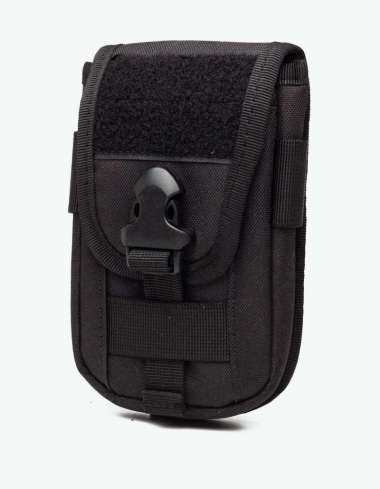 Sarung Dompet Tas Tempat HP Pinggang Pria Nylon 2HP Kopel Vertikal Ukuran 6,5 Inch - Case Casing Kes