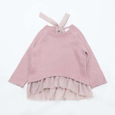 cribcot knit wear (baju rajut) - La Vie En Rose Dusty Pink-2y