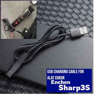 Kabel Adapter Charger Usb Enchen Sharp3S Alat Cukur Shaver Sharp 3S Hair Clipper