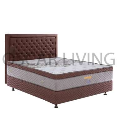 Uniland Paradise Kasur Spring Bed Plushtop Tebal 30 Cm Set HB Laluna PS 6 Caramel [Fullset/Khusus Ja