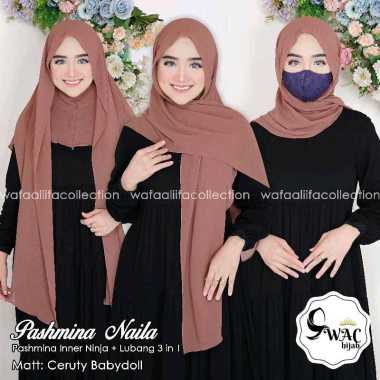 pashmina inner ceruty / pashmina lubang masker p lubang masker wardah