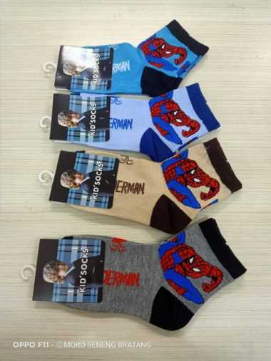 Kaos kaki anak TK SD karakter Laki Spiderman Captain spiderman 8 12