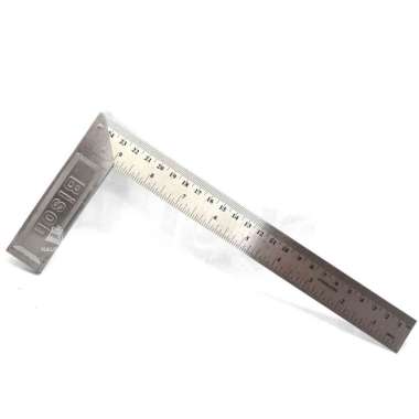 BISON SIKU METER TUKANG 10 INCHI PENGGARIS BESI SUDUT 25 CM /