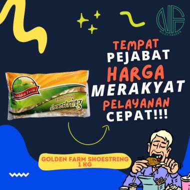 GOLDEN FARM FRENCH FRIES KENTANG GORENG 1 KG CRINCKLE 1 KG