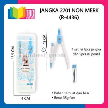 1 SET JANGKA 2701 NON MERK ALAT TULIS PERLENGKAPAN MATEMATIKA (R-4436)