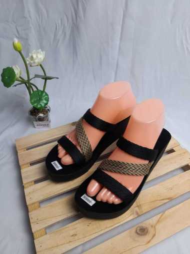 Sandal Wanita Wedges Sandal Kokop Ban 3 Terbaru 37 Hitam