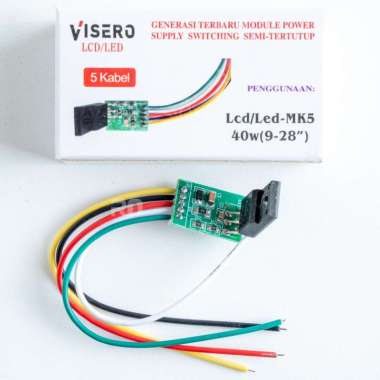Regulator TV LCD VISERO GACUN 5 Kabel 5Kabel 9-28" Hitam