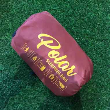 Sleeping Bag Polar Hangat | Selimut Tidur Polar Maroon