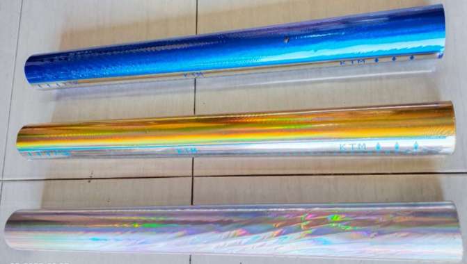 HotStamp Foil HOLOGRAM 120mtr x 60cm stampingfoil kertas hotprint hologram, cetak timbul emboss stam