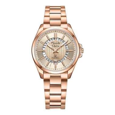 Jam Tangan Wanita Rantai Anti Air Alexandre Christie AC 8691 original 100% Terbaru Branded Rosegold