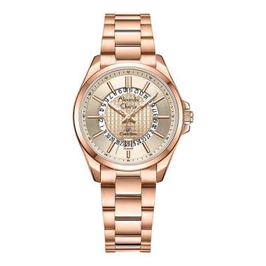 Jam Tangan Wanita Rantai Anti Air Alexandre Christie AC 8691 original 100% Terbaru Branded Rosegold