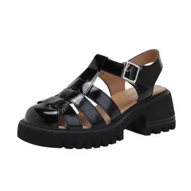 MIVASOO FLATFORM WANDA CLOG HEELS IMPORT PREMIUM IMPORT 38 BLACK