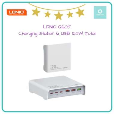 LDNIO Q605 - Multiport Desktop Charging Station 6 USB 120W Total Power