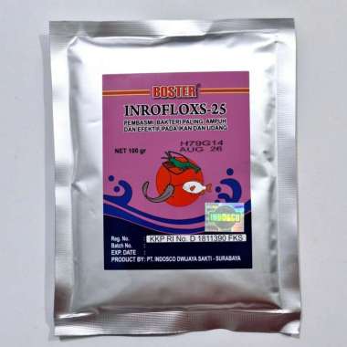 BOSTER 100gram INROFLOXS 25 Enrofloxacin HCl Antibiotik Ikan dan Udang