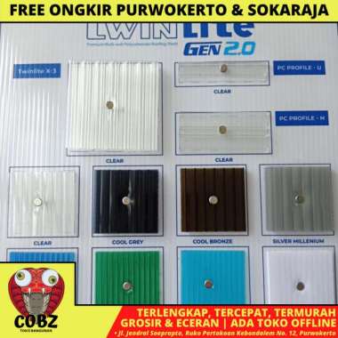 5 MM X 2.1 M X 11.8 M / SOLARLITE ATAP KANOPI GENTENG POLYKARBONAT