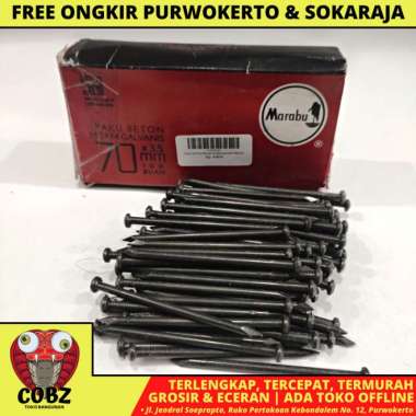 7 CM / MARABU PAKU BETON TEMBOK HITAM 70 MM PER DUS