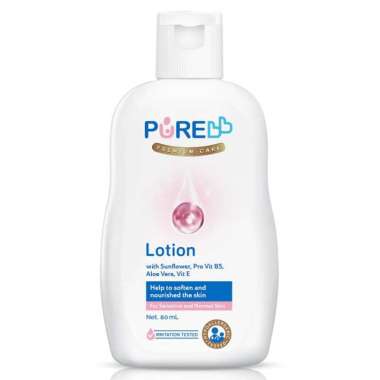 PURE bb baby LOTION kulit hand body pijat bayi PureBB 80ml