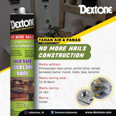 Dextone Construction pengganti paku tembok No More Nails 300ml / Lem Tanpa Paku untuk Keramik Kayu M