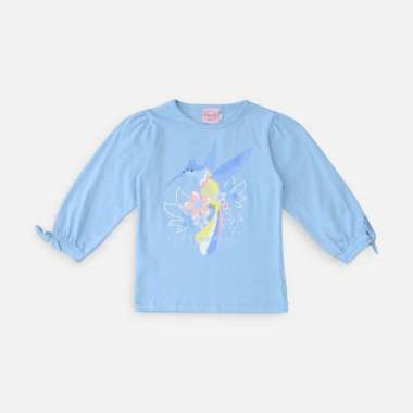 Tshirt/ Kaos Anak Perempuan Biru/ Rodeo Junior Girl Sunny Garden 4-5 tahun