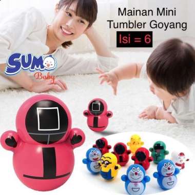 Mainan Bayi Mini Tumbler Goyang Ayun Karakter Boneka Thumbler Anak 1 pc (Random)