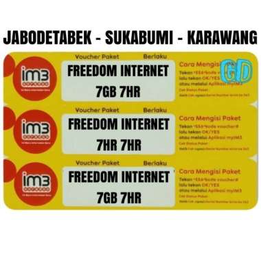 Voucher Indosat Freedom Internet 7GB 7Hari
