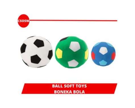 SPARKA Mainan Bola Bantal Anak Boneka Sepak Bola Ball Soft Toys Hijau d. 20Cm
