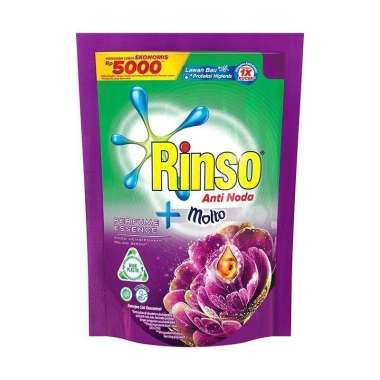 Promo Harga Rinso Liquid Detergent + Molto Purple Perfume Essence 215 ml - Blibli
