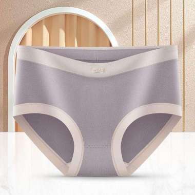 CD670 Celana Dalam Wanita Pita Renda Katun CD Motif Underwear PushUp Ungu Tua
