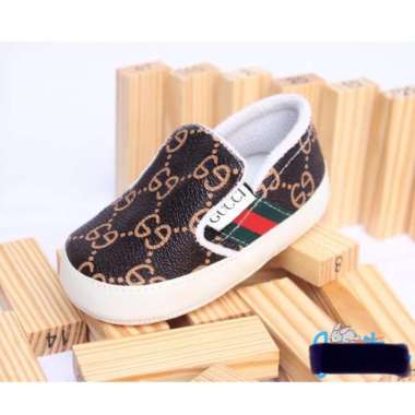 Sepatu bayi prewalker belajar jalan bayi merangkak gg slipon 5 Hitam