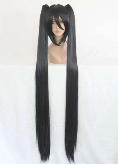 Wig MCoser Black / Hitam 130 cm 072B - Vocaloid - Zatsune Miku