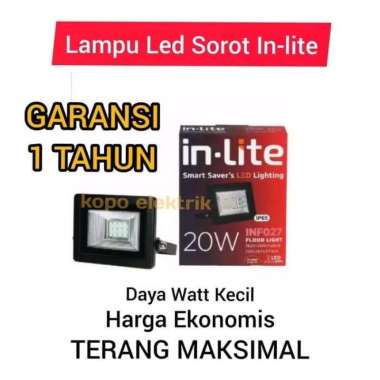 Lampu Sorot Led Inlite 20w Bergaransi Lampu Tembak In-Lite 20 Watt Kuning